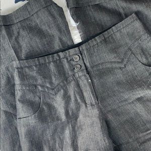 Anthro Elevenses High Waisted Wide Leg Pants